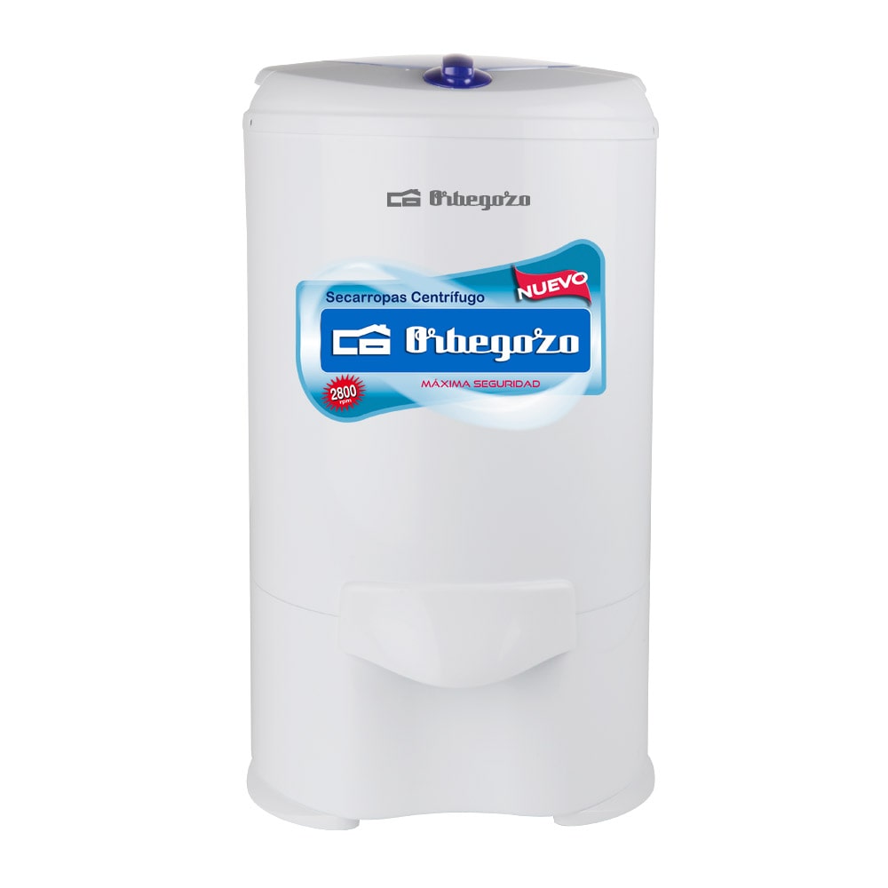 Orbegozo centrifugadora de ropa SC 4600, tambor de acero inoxidable, 5,2 kg de capacidad, 2800 revoluciones/minuto, mecanismo de seguridad T.B.S