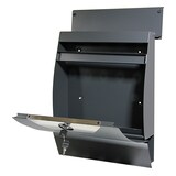 thumbnail of Briefkasten Wandbriefkasten Anthrazit Postkasten Postfach inkl. Zeitungsrolle V3