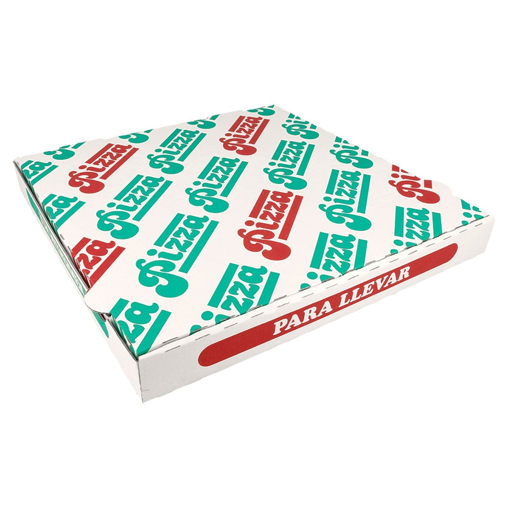 Caixa Pizza 'Thepack' 330 G/M2 32X32X3,8 Cm Branco Cartão Ondulado Microcanal (100 Unidades)
