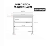 thumbnail of Arbeitstisch aus Edelstahl 800 x 700 mm auf Rollen / GOLDOLINDOX GOLDINOX