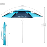 thumbnail of Aktive Sombrilla de playa antiviento c/protección UV50 8 varillas 200 cm