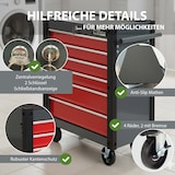 thumbnail of Werkstattwagen "Trutzi" abschließbar  6 Schubladen 78 x 64 cm Kantenschutzleisten Rollcontainer rot