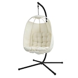 thumbnail of SVITA NELLY hangstoel met frame opklapbare hangstoel hangzit hangmand beige