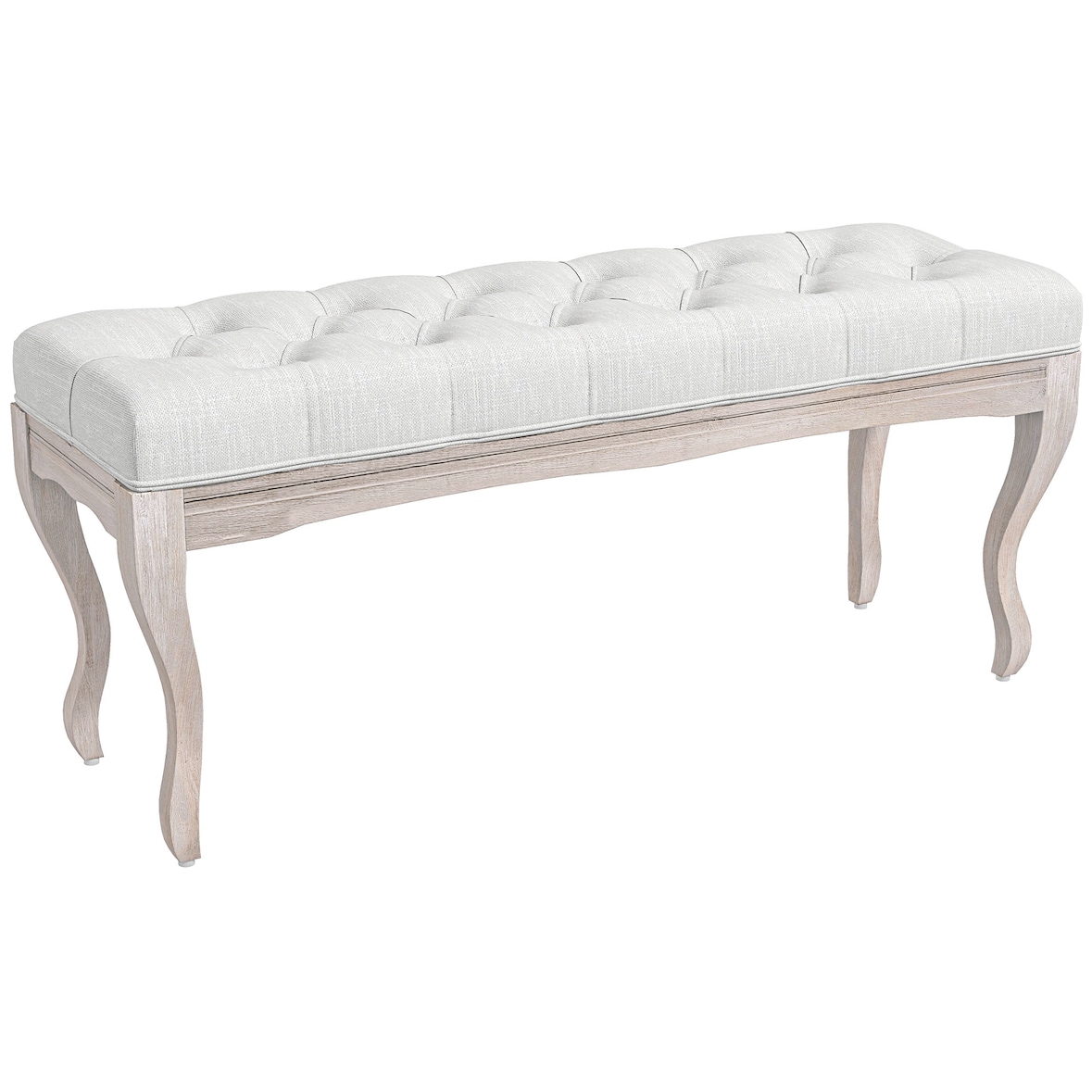 Taburete pie de cama banco para pie de cama con pies de madera y asiento acolchado carga 120 kg banqueta de dormitorio para entrada 110x37x49 cm