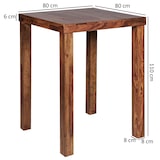 thumbnail of FineBuy Bartisch Massivholz Sheesham 80x80x110cm Stehtisch Bistrotisch Tisch