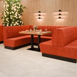 thumbnail of Gastro Sitzbank Amsterdam | 100 cm breit | Samtstoff in Orange | Diamant | Dinerbank