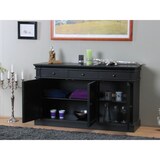 thumbnail of Amaretta Sideboard antik schwarz patiniert, mit 3 Türen und 3 Schubladen Breite 142 cm, Höhe 86 cm.