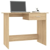 thumbnail of vidaXL Bureau 100x50x76 cm bewerkt hout gerookt eikenkleurig