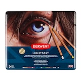 thumbnail of Caja metálica de 24 lápices Derwent Lightfast (resistentes a la luz).