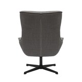 thumbnail of SalesFever Polstersessel | mit Drehfunktion | Bezug Strukturstoff | Gestell Metall schwarz | B 85 x T 83 x H 103 cm | grau