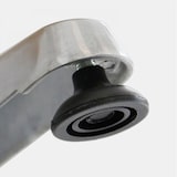 thumbnail of Mesa de bar redonda de aluminio gris