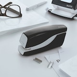 thumbnail of Leitz NeXXt WOW Elektrisches Heftgerät 5566 Halbstreifen 10 Blatt Schwarz E1 Kunststoff, Metall