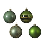 thumbnail of Christbaumkugel Weihnachtskugel Glas D: 10cm glänzend matt grün salbeigrün 4 St.