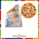 thumbnail of DayBays 100 Stk. Pizza-Karton 26x26x4 cm  Weiß Kraftpapier bedruckt mit Pizza-Motiv
