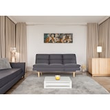 thumbnail of Schlafsofa HWC-M79, Gästebett Schlafcouch Couch Sofa, Schlaffunktion Liegefläche 180x110cm ~ Stoff/Textil mint-grau