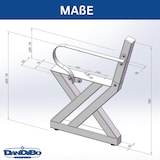 thumbnail of DanDiBo 2x Bankgestell mit Lehne Metall Schwarz Set DIY Bank Füße Bankkufen Bankbeine 96670 Sitzgestell für Gartenbank Robust Stabil