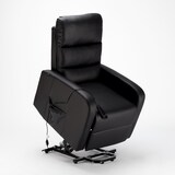 thumbnail of Poltrona reclinabile relax elettrica con alzapersona in similpelle Elizabeth Design - Nero-SR681PUN