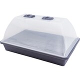 thumbnail of OSLO Zimmergewächshaus 38x24x18 cm, Anzuchtschale aus Polypropylen lebensmittelecht in anthrazit, Haube aus Polypropylen in transparent