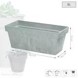 thumbnail of Prosperplast - CUBE CASE BETON EFFECT 8L Blumentopf - 39,2x18,2x16cm in Betongrau farbe