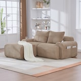 thumbnail of Kombinationssofa Cord Khaki 200x174x80 cm, modular mit Cupholder und Seitentasche