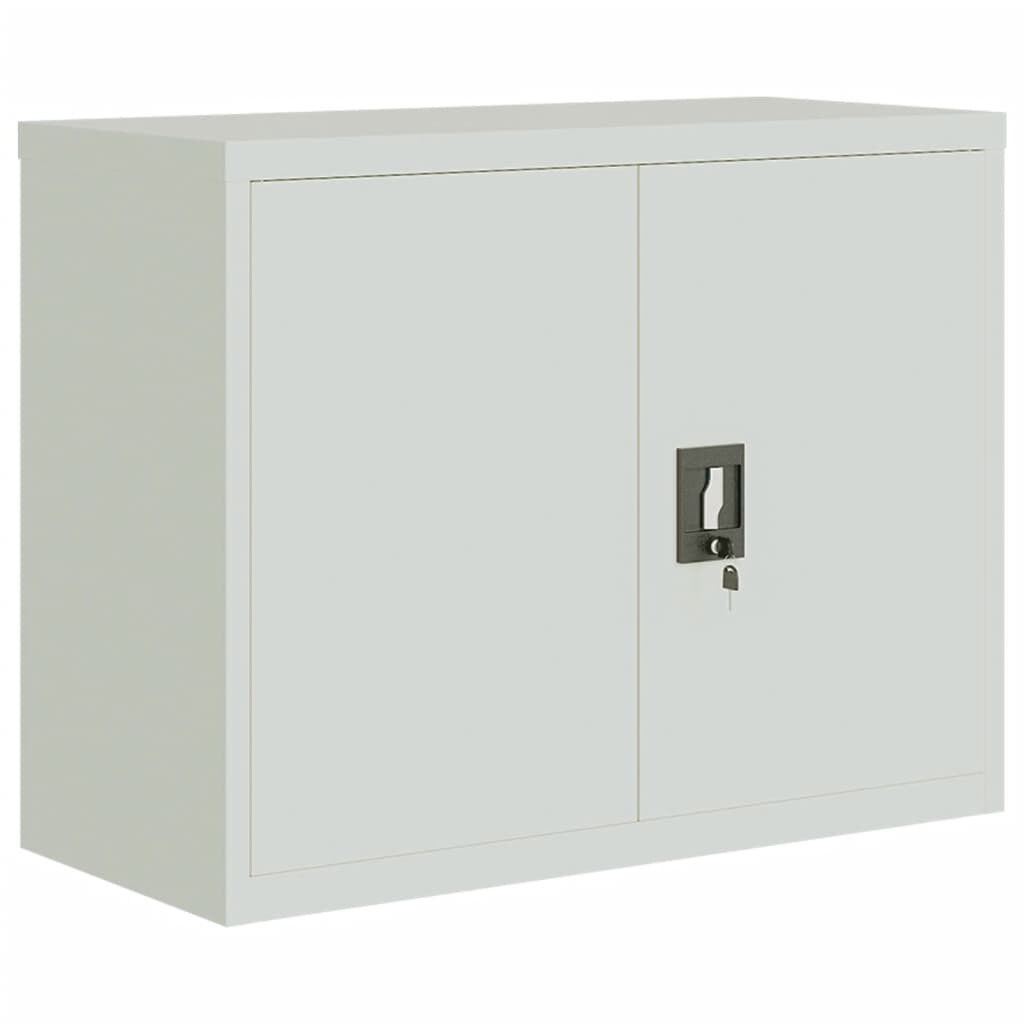 vidaXL Aktenschrank Hellgrau 90x40x70 cm Stahl