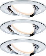 thumbnail of Paulmann Spot encastré LED Nova Coin Kit de 3 orientablerond 84mm 50° Coin 3x6W 3x470lm 230V2700K Chrome 93452