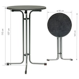 thumbnail of METRO PROFESSIONAL Stehtisch klappbar Mistrano, Stahl, Ø 80 x 110 cm, rund, grau