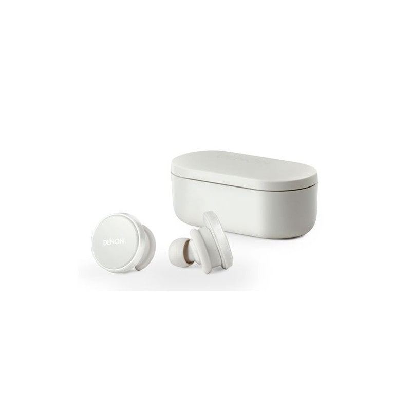 Ecouteurs Intra Auriculaires Sans Fil Bluetooth Denon Perl Pro Avec Réduction De Bruit Blanc