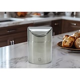 thumbnail of METRO PROFESSIONAL Papelera de sobre mesa, acero inoxidable, Ø 12 x 16,8 cm, 1340 ml, redonda, con tapa, apilable