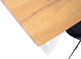 thumbnail of Esstisch Baumkante Holz-Optik Wildeiche 160 x 85 U-Gestell weiß JOSY