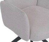 thumbnail of Décoshop26 - Set aus 2 drehbaren Esszimmerstühlen mit automatischer Rückstellfunktion hellgrauer Bouclé-Stoffbezug mit 04_0008820