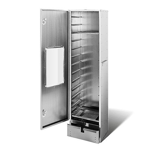 Smoki Räucherofen - Doppelwandig isoliert mit Sichtfenster aus geprägtem Cr-Edelstahl - Abm. 120x39x33cm