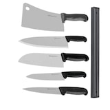 thumbnail of Ensemble de 5 couteaux de boucher et barre magnétique - Equipementpro
