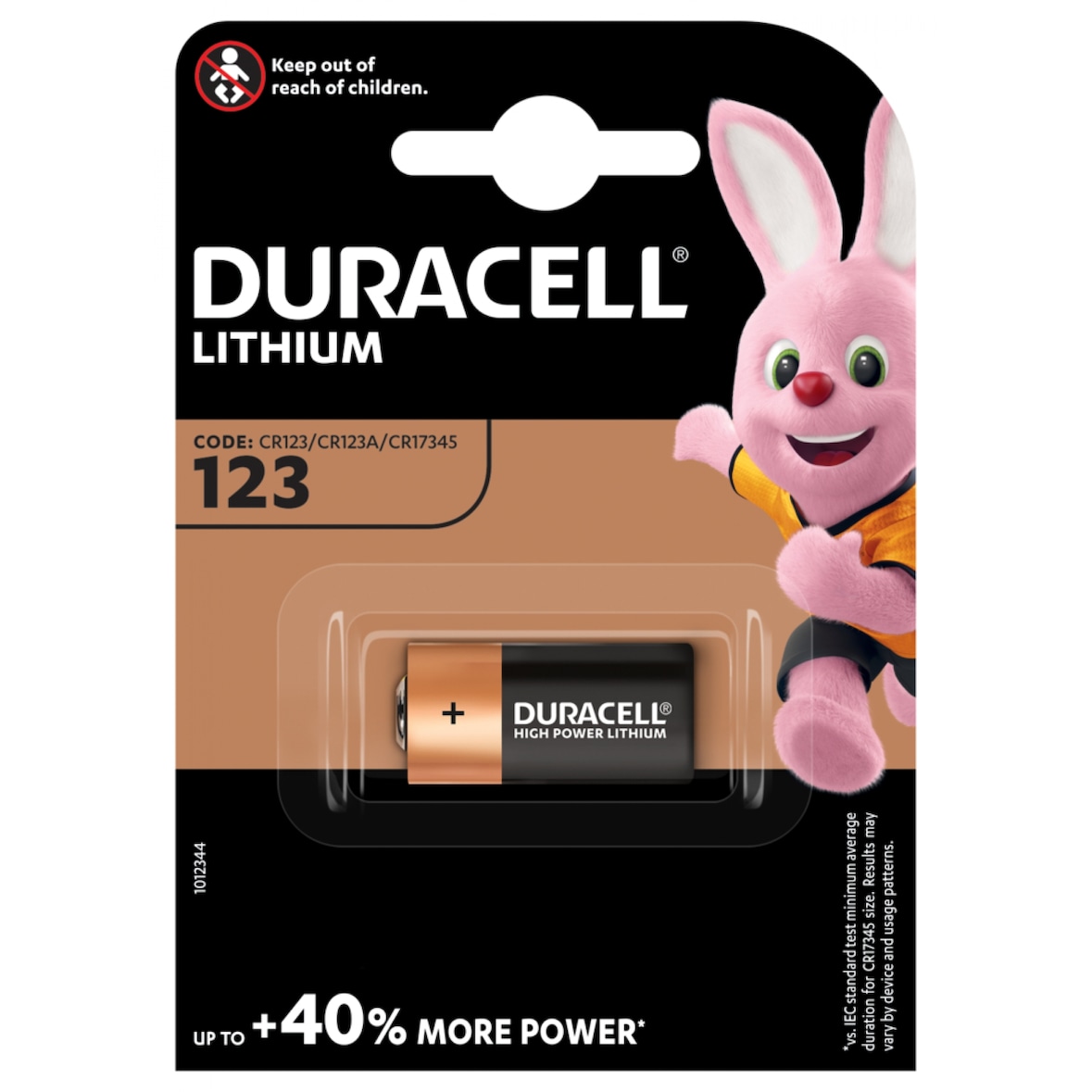 Duracell pila ultra photo lithium 123 (cr17345) 1ud litio 3v bateraa no-recargable
