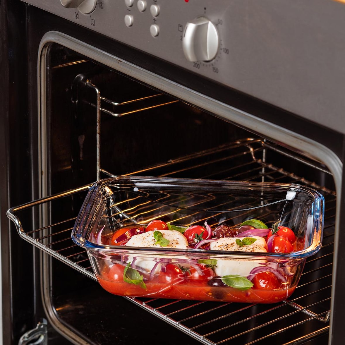 Pyrex Plat Rectangulaire Avec Couvercle 26 X 19,5 X 7,7 Cm 1,7 L Cook&Go
