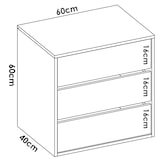 thumbnail of Dmora Cassettiera Vinson, Settimanale per interno armadio, Comò per camera da letto con 3 cassetti, 60x40h60 cm, Bianco