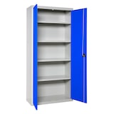 thumbnail of SimonRack Armario Metálico Garaje, 4 Estantes, 2 Puertas, 1800x800x400 mm, Armario Oficina, Amario Multiusos, Gris/Azul - Simonlocker