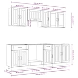 thumbnail of vidaXL 8-tlg. Küchenschrank-Set Lucca Betongrau Holzwerkstoff