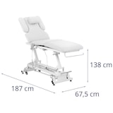 thumbnail of physa - Physa Physa Nantes White_PH Table De Massage Professionnelle Électrique Lit De Massage Table De Soin Kiné 3 Moteurs Blanc 200 kg
