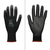 thumbnail of ECD Germany 60 Paar Arbeitshandschuhe PU-Beschichtet Größe 7-S Schwarz Atmungsaktiv Rutschfest Robust Montagehandschuhe