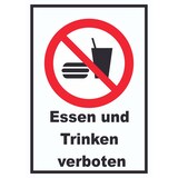thumbnail of Essen und Trinken verboten 2 Schild A5 (148x210mm)