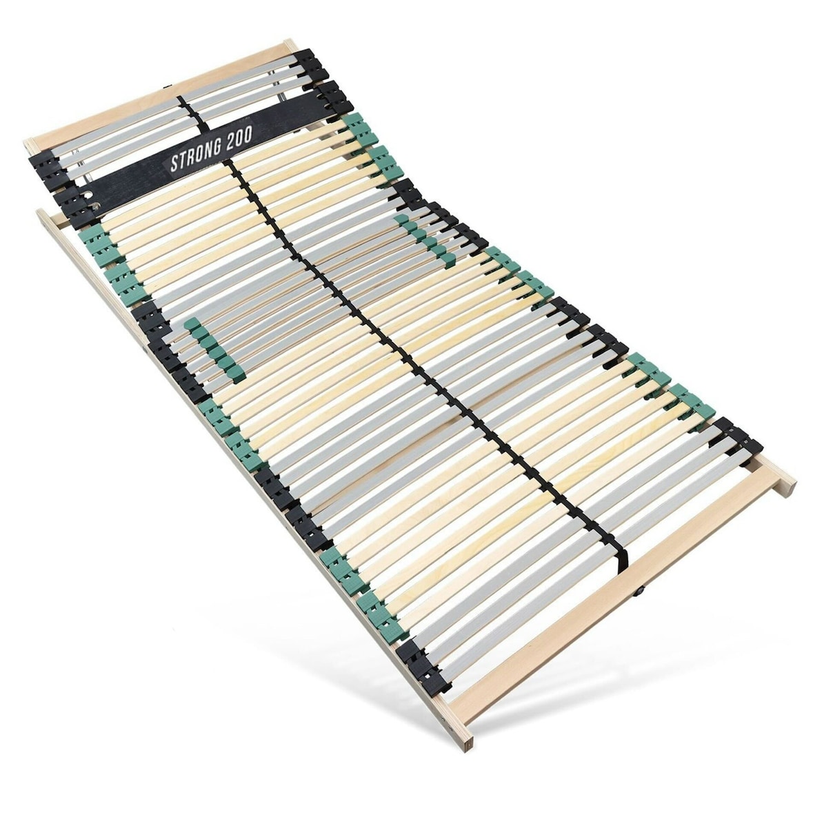 Extra stabiler Premium Lattenrost 100x200, bis 200Kg belastbar, Kopfteil verstellbar, 42 Latten, 7 Zonen Lattenrost aus Buche, Made in Germany