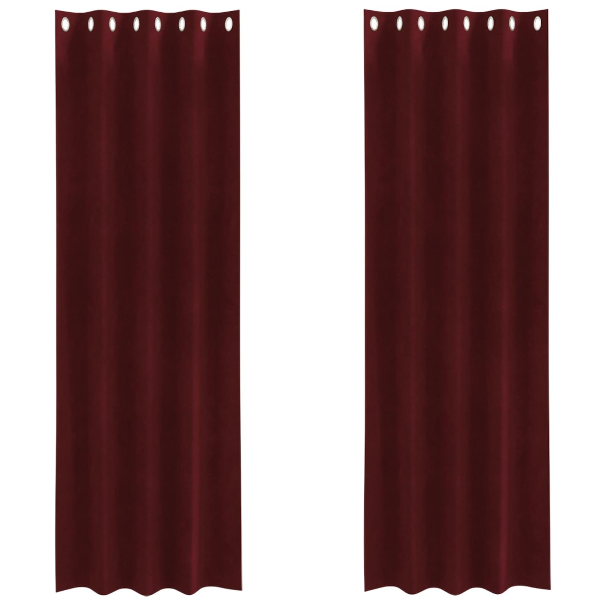 vidaXL Verdunkelungsvorhänge 2 pcs Weinrot 140 x 245 cm Samt
