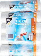thumbnail of PAPSTAR 750 Müllbeutel mit Zugband, HDPE 20 l 55 cm x 48 cm transparent