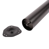 thumbnail of Tischbein Möbelbein Tischfuss Möbelfuss auf Rolle mit Bremse 710mm ø 50mm Schwarz