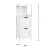 thumbnail of SVITA LINTU badkamerplank staand badkamerkast lades houtlook wit