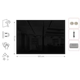 thumbnail of ALLboards Lavagna in vetro nera magnetica 100x70 cm CLASSIC