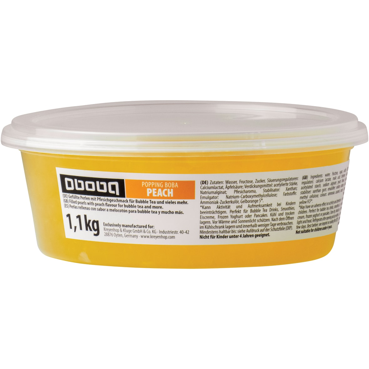Oboba Popping Boba  Pfirsich (1,1 kg)