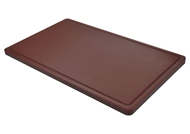 METRO PROFESSIONAL Tabla de corte GN 1/1, polietileno, 53 x 32,5 cm, con ranura para zumo, marrón
