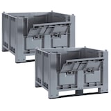 thumbnail of 2x Palettenbox mit Kommissionierklappe und 2 Kufen, LxBxH 1200x800x850 mm
